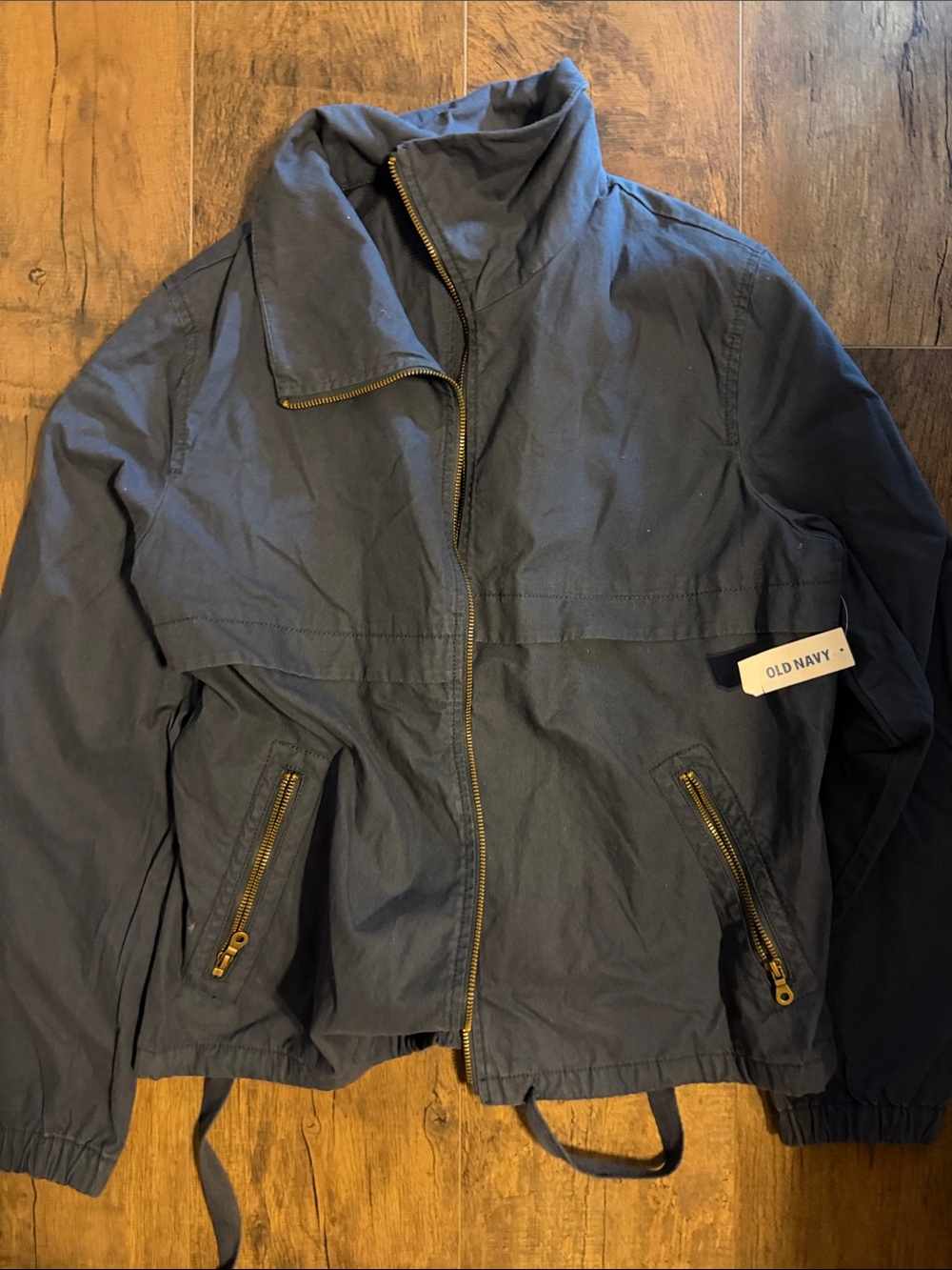 Old Navy Navy Lightweight Zip-Front Jacket